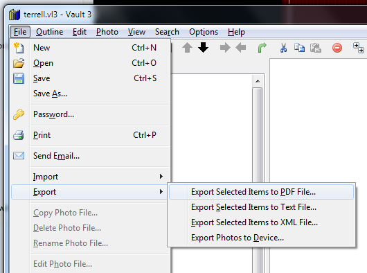 Vault 3 PDF Export