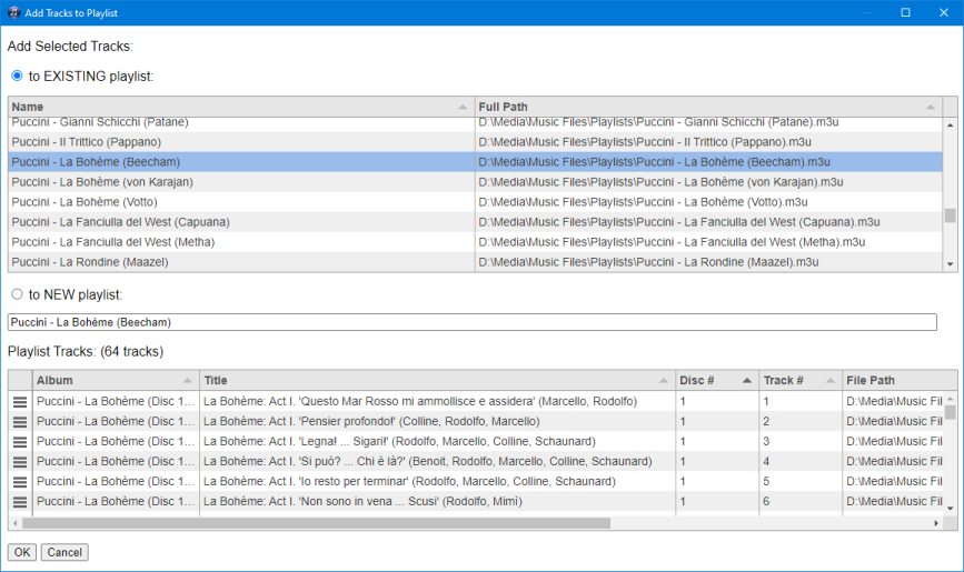 Adding Tracks to Playlist