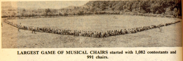 Joaquin Moraga Junior High School Sets 1977 World Record for Musical Chairs