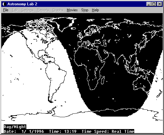 simulate the night sky, the orbits of Jupiter's moons, the motion of the planets in the ecliptic, day and night around the world, and binary star orbits