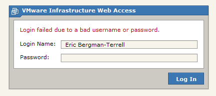 Another failed login attempt