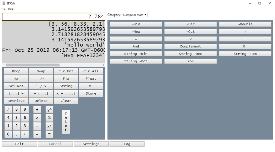 EBTCalc for Desktop!